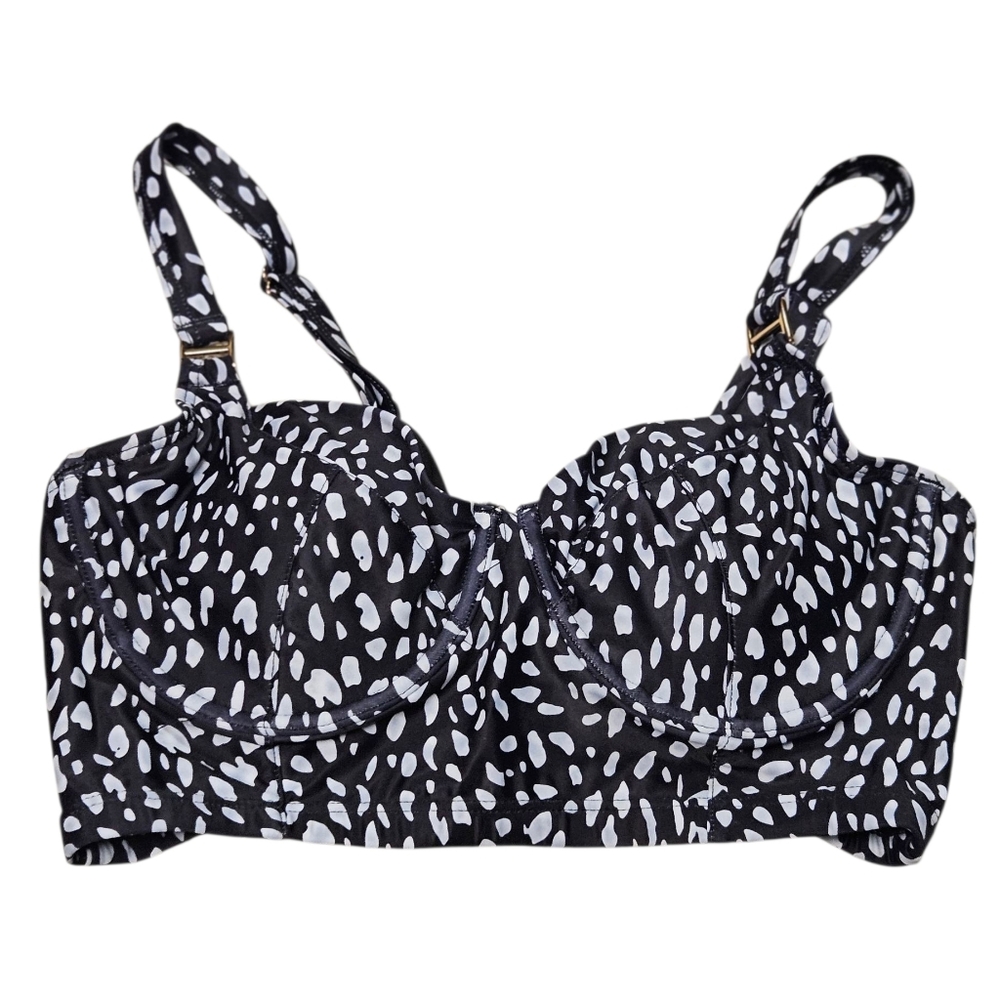 Yonique Printed Bikini Top – Size Small